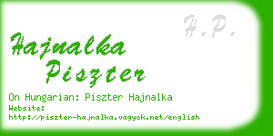 hajnalka piszter business card